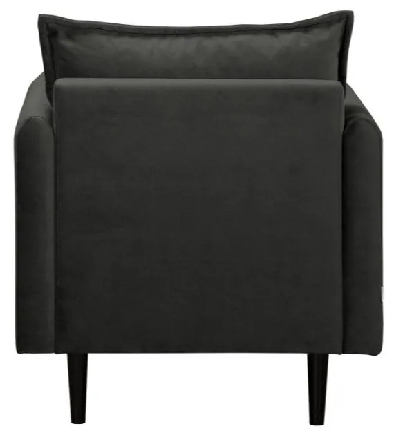 Tmavosivé zamatové kreslo Juli – Ropez