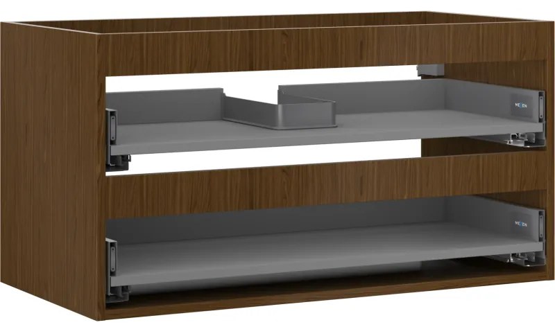 Mexen Box-A, závesná skrinka 90 cm, 2 zásuvky, orech, 91AX0-0900-470-2-86