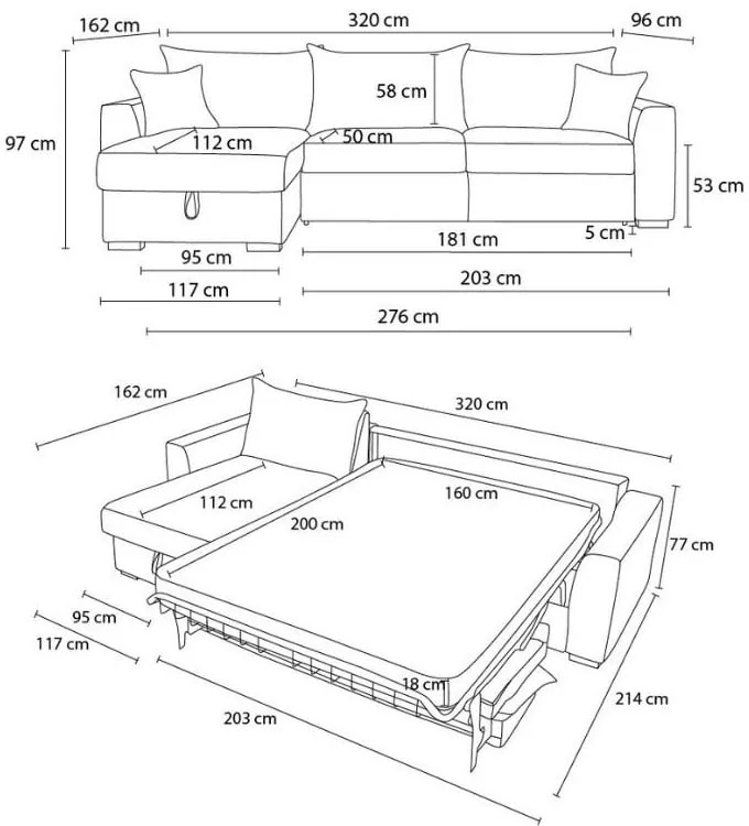 Menčestrová rozkladacia rohová pohovka v tehlovej farbe (variabilná) Augustin – Bobochic Paris