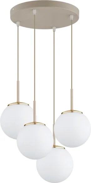 Brilagi - Luster na lanku MILO ECRU 4xE27/60W/230V béžová/zlatá