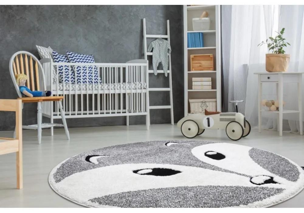 Kusový koberec Liška šedý kruh 120cm