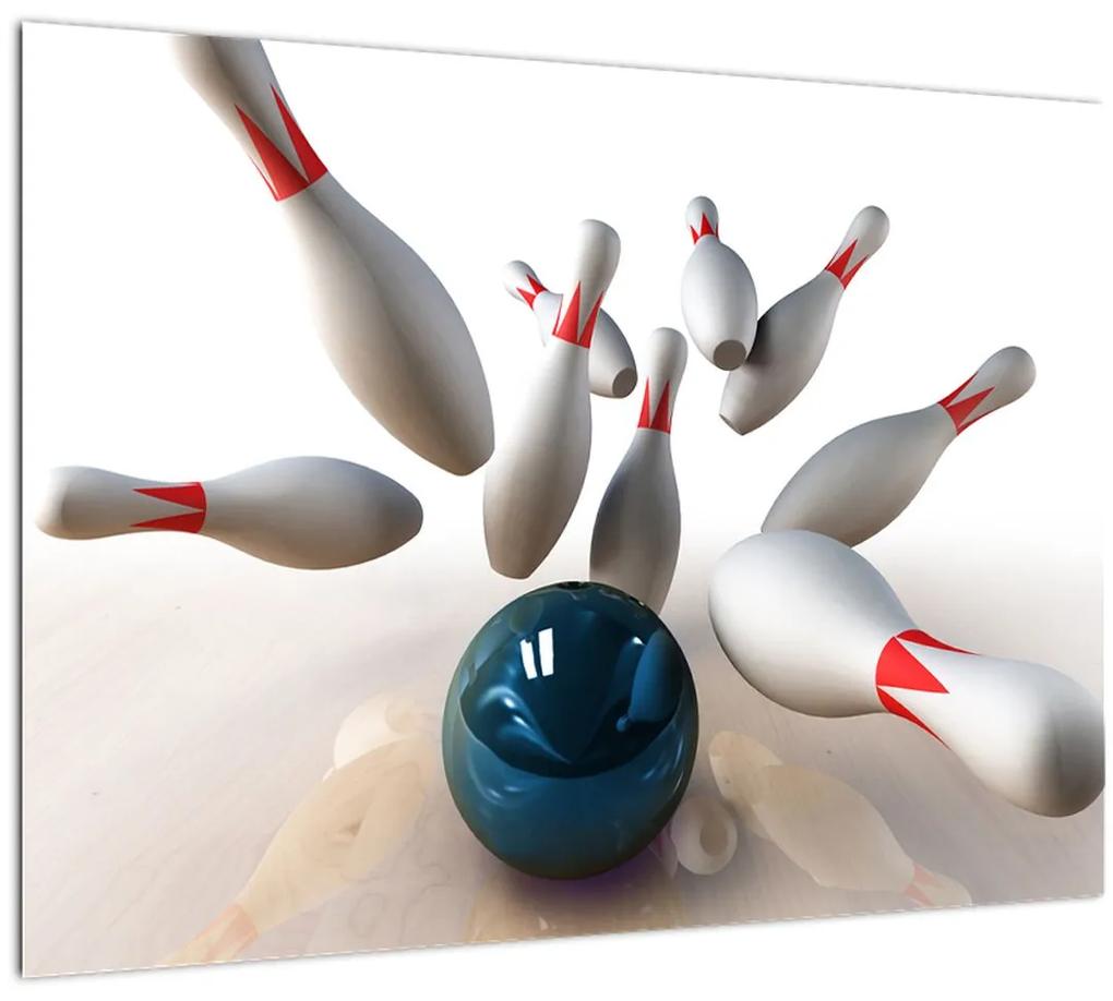 Sklenený obraz - Bowling (70x50 cm)