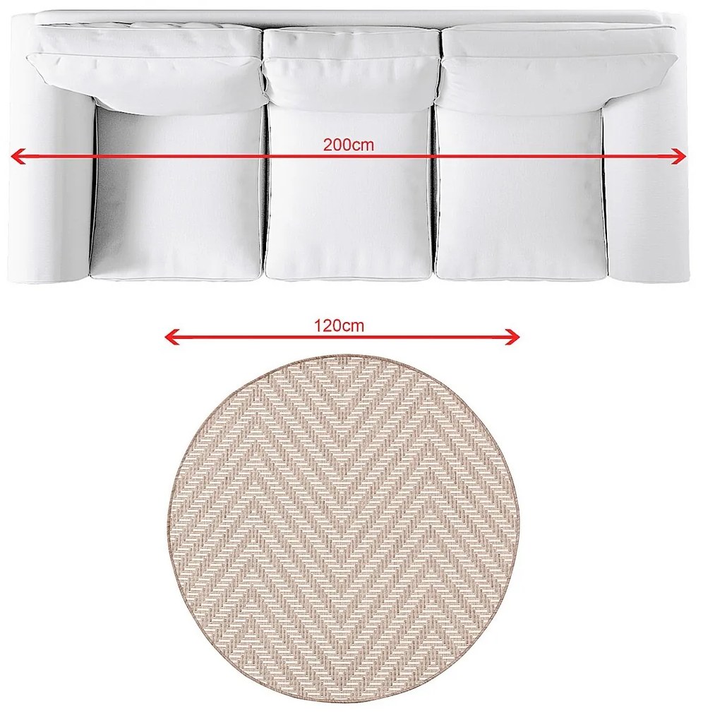 Koberec Lineo beige 120cm