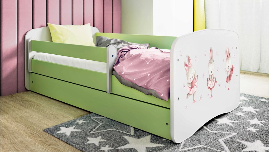 XXXLutz POSTEĽ PRE DETI A MLÁDEŽ 80/160 cm, zelená, biela MID.YOU - Detské izby - 00214200022W
