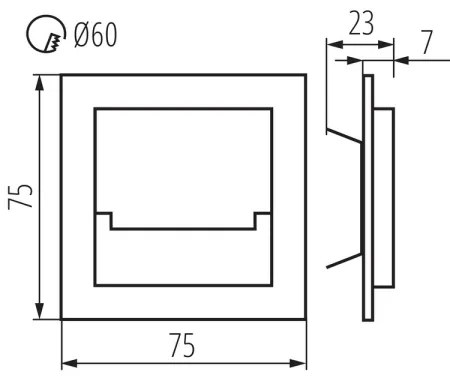 Kanlux 29854 - LED Nástenné schodiskové svietidlo SABIK MINI LED/0,8W/12V 4000K