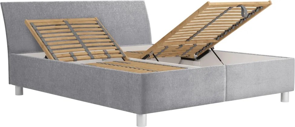 Posteľ Bali 160x200 cm, holubia sivá látka