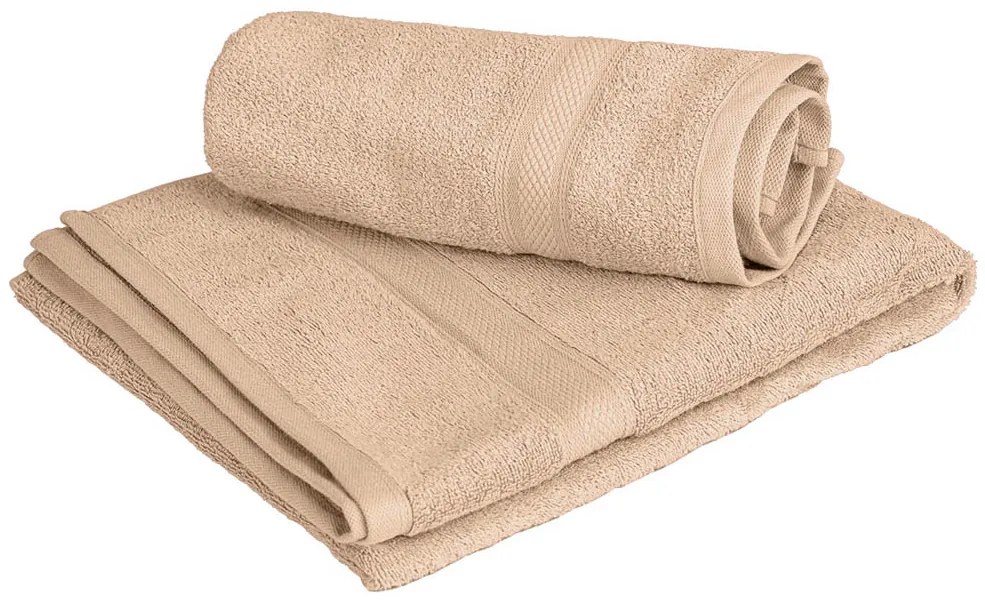 1x osuška CLARYSSE ELEGANCE 70x140 cm + 1x uterák CLARYSSE 60x110 cm 100% bavlna, piesková