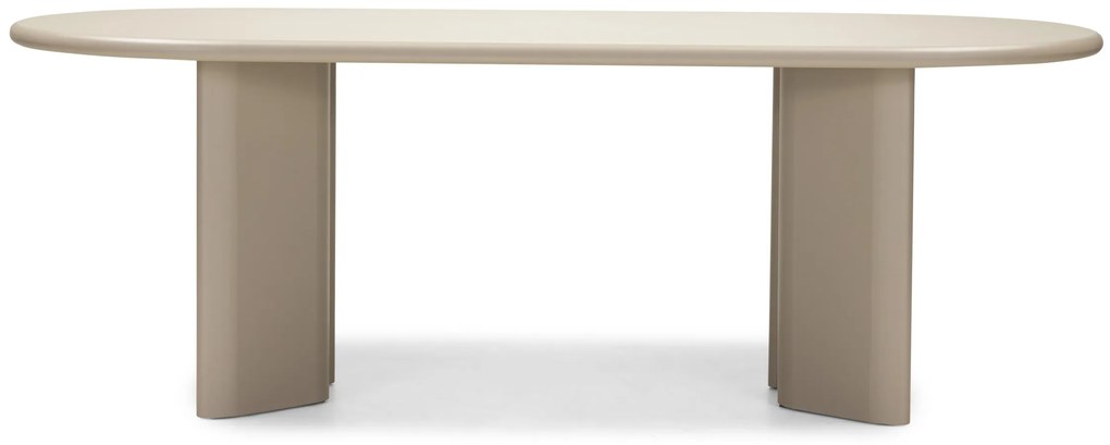 Jedálenský oválny stôl Lima 220 cm tmavobéžový
