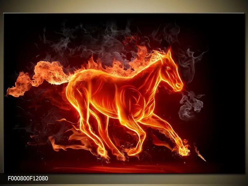 Obraz na plátne plameňa kôň, Obdĺžnik 120x80cm 87,92 €