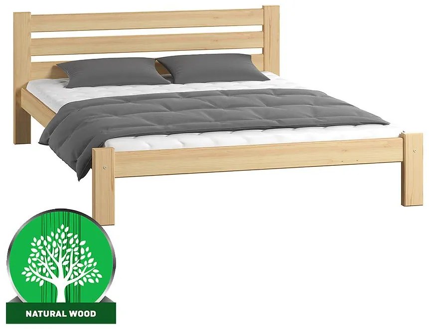 Posteľ  Adek 140x200 Borovica Bez Roštu
