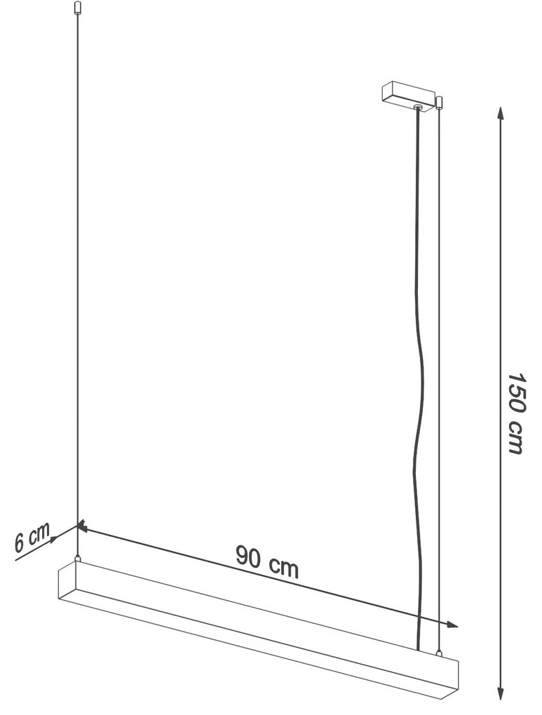 Závesné svietidlo PINNE 90 čierne