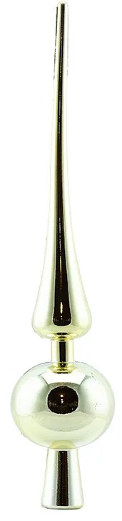 DECOLED Plastová špice na vrchol stromu, 6x28 cm, zlatá, lesklá