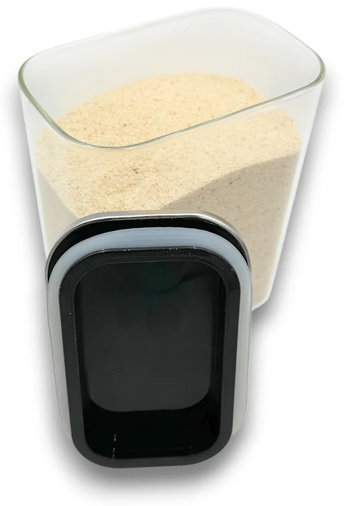 Arte Regal Sklenená obdĺžniková dóza s nerezovým vekom, 1,1l NEREZ VIVO