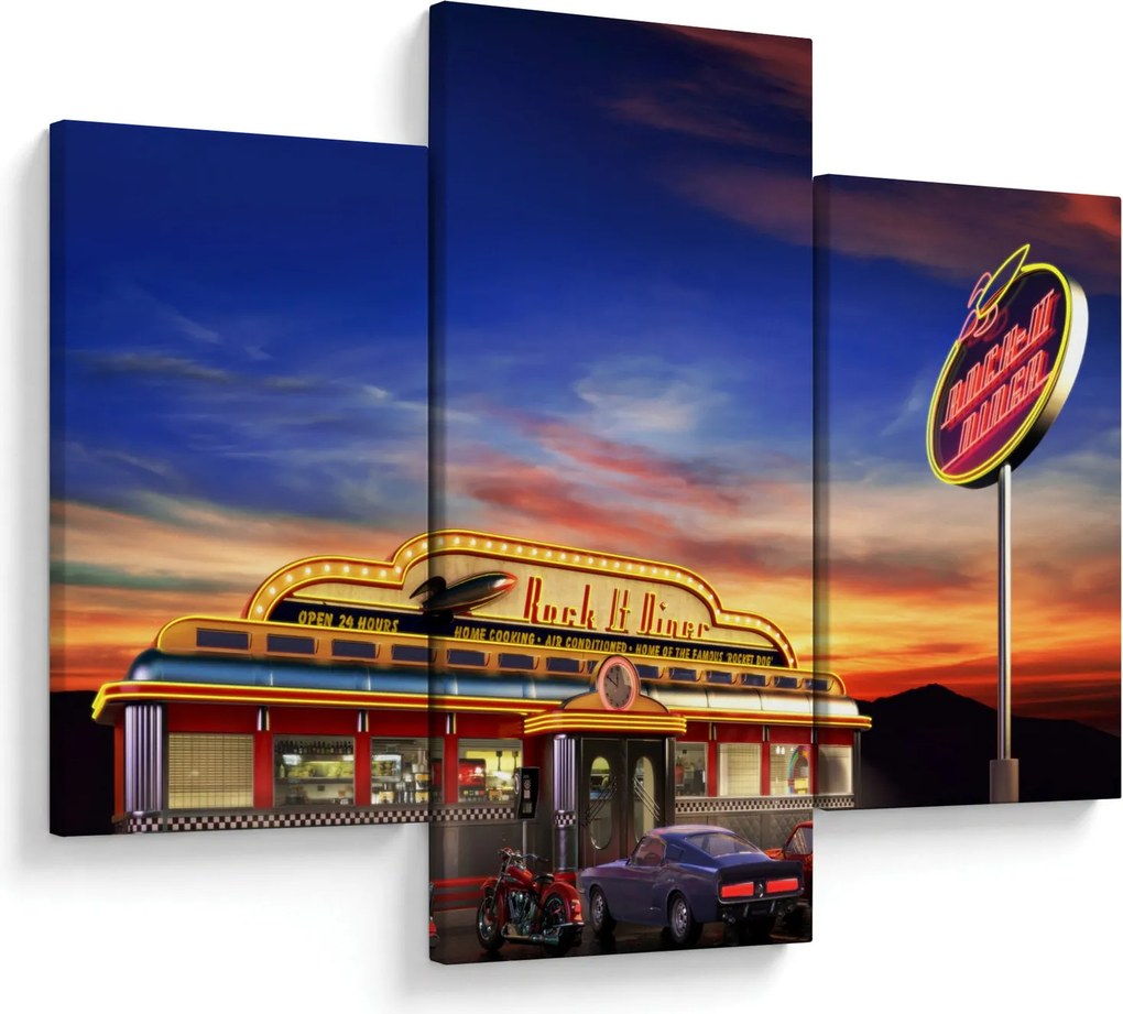 Obraz - Večerný bar (90x60 cm)