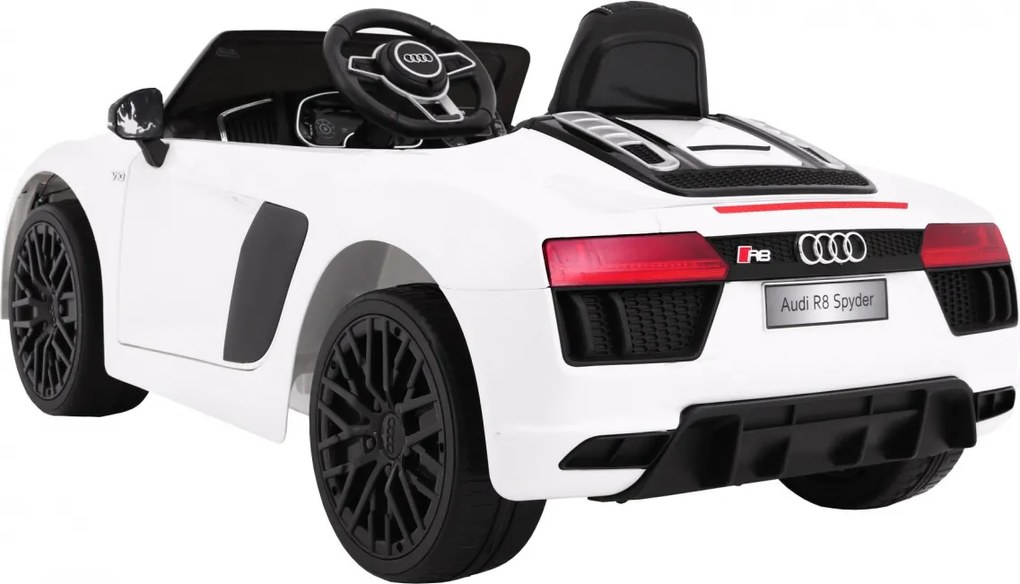 Ramiz Audi R8 Spyder batéria Biela + diaľkové ovládanie