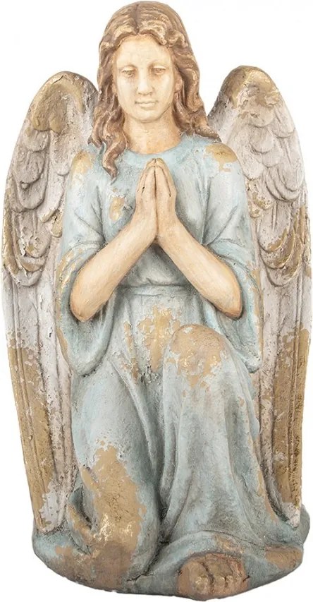 Béžová antik dekorácia socha anjel Angel Baroque - 34*36*55 cm