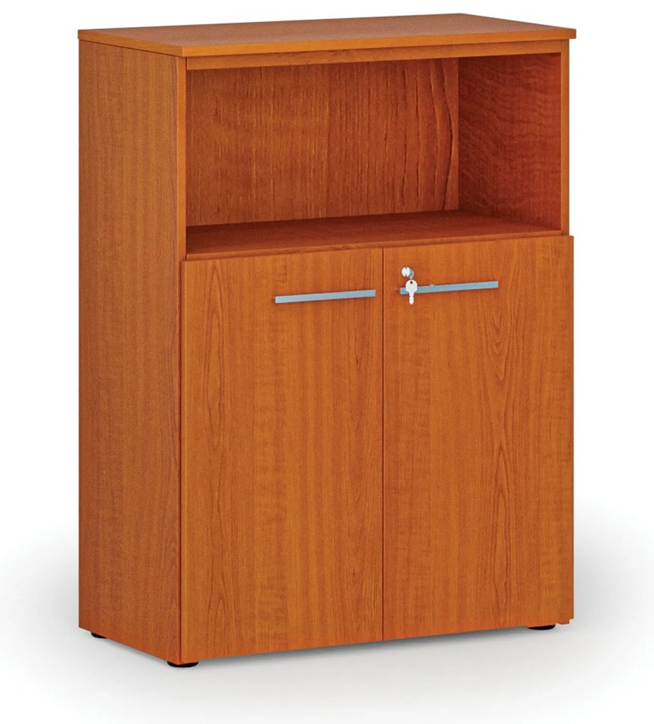 Kombinovaná kancelárska skriňa PRIMO WOOD, 800 x 420 x 1087 mm, čerešňa