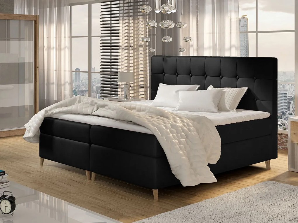 Kontinentálna posteľ Crete, Rozmer postele: 140x200, Dostupné poťahy: Magic Velvet 2257
