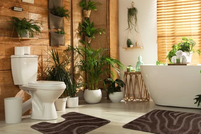 Sada kúpeľňových koberčekov SUPREME WAVES vlny, hnedá