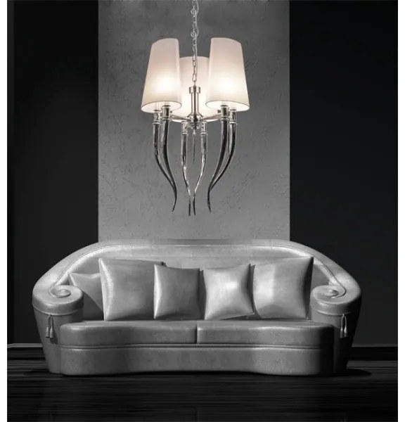 Azzardo AZ0028 - Luster na reťazi DIABLO 6xE14/11W/230V biela