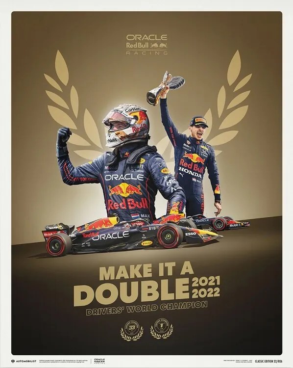 Umelecká tlač Max Verstappen - Make It A Double - 2022 F1® World Drivers' Champion, Automobilist