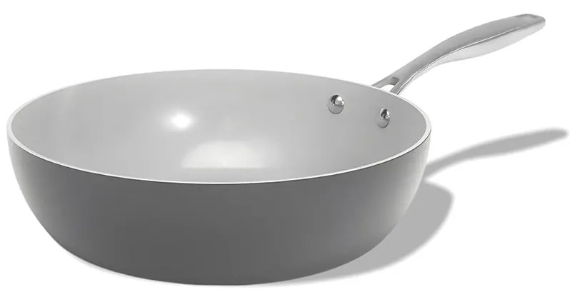 Elmich Nepriľnavá keramická Wok panvica Vital Ø 26 cm - tmavo šedá