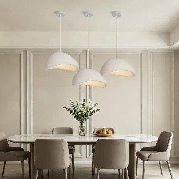 BRILAGI - Závesné svietidlo na lanku WABI SABI 1xE27/60W/230V pr. 40 cm biela