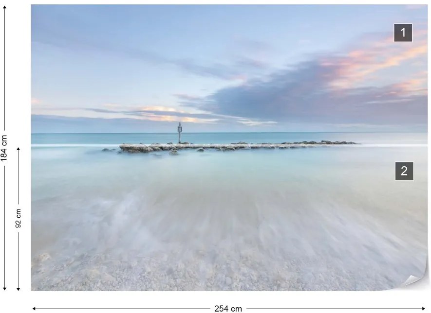 Fototapeta GLIX - Quiet Beach + lepidlo ZADARMO Vliesová tapeta  - 254x184 cm