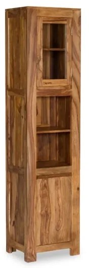 furniture-nabytek.cz - Masívna kúpeľňová skrinka Leeston z palisandrového dreva, lakovaná, hnedá – 45×35×185 cm