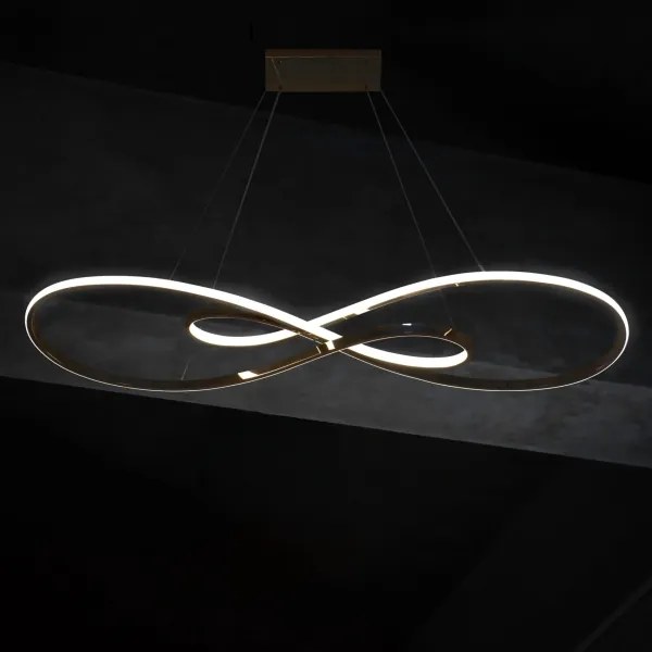 LED Luster na lanku ZUMBA LED/50W/230V zlatá