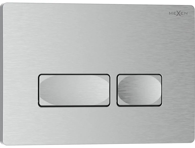 Mexen Tex 04, tlačidlo na splachovanie, brúsený nikel, 6104-10