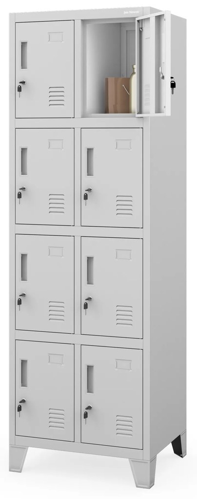 Sociálna dvojitá skrinka BHP sivá: ROBERT 2 Plus