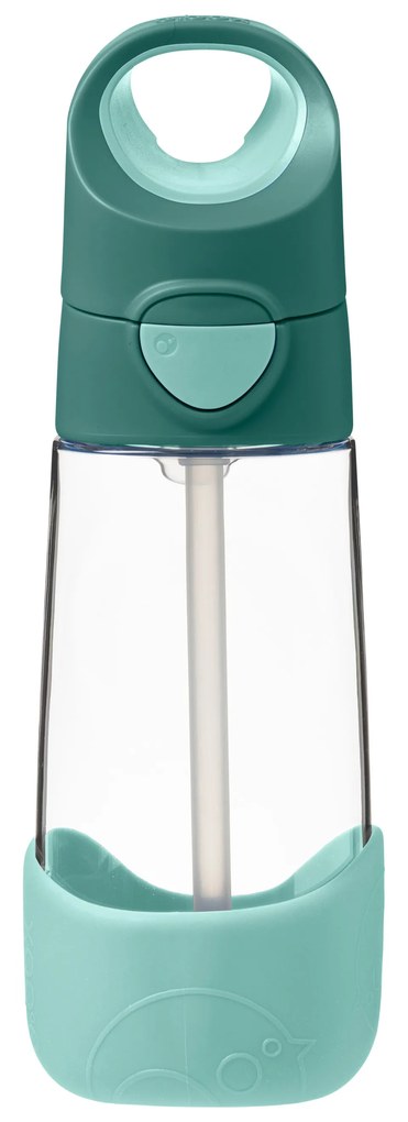 Fľaša na pitie so slamkou 450 ml - emerald forest