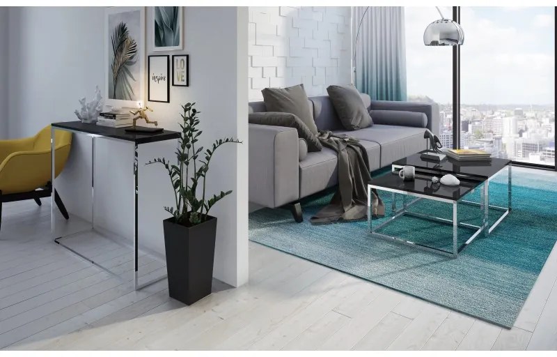 KONFERENČNÝ STOLÍK BELLA ČIERNY LESK + CHRÓM