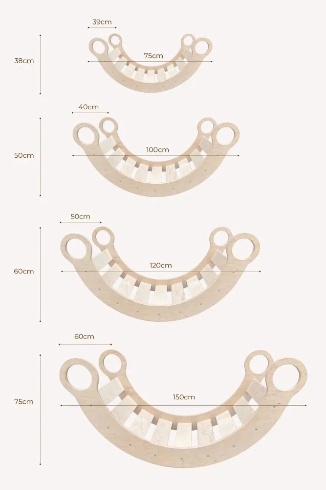 Montessori drevená hojdačka maxi biela Šedá