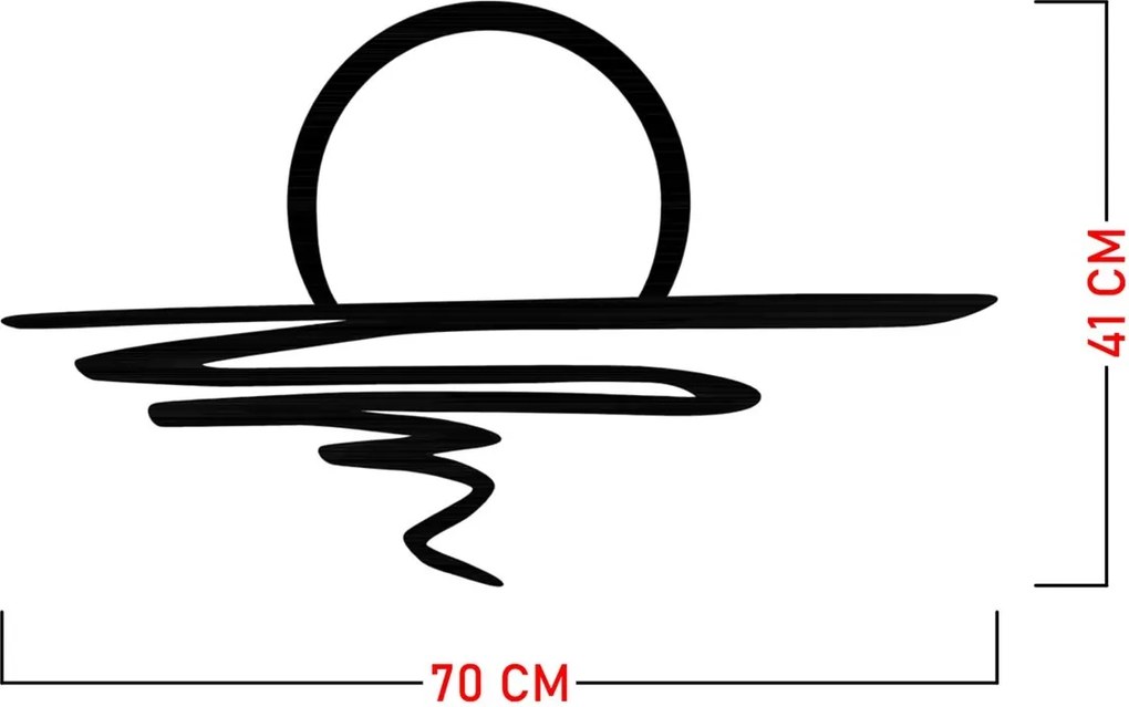 Nástenná kovová dekorácia Lesk čierna