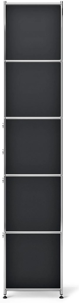 Kovová skrinka »CN3« s 2 výklopnými priečinkami a 2 zásuvkami, čierna