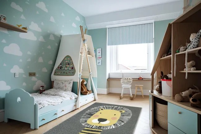 Detský koberec Lima E181A svetlo sivý/žltý, lev