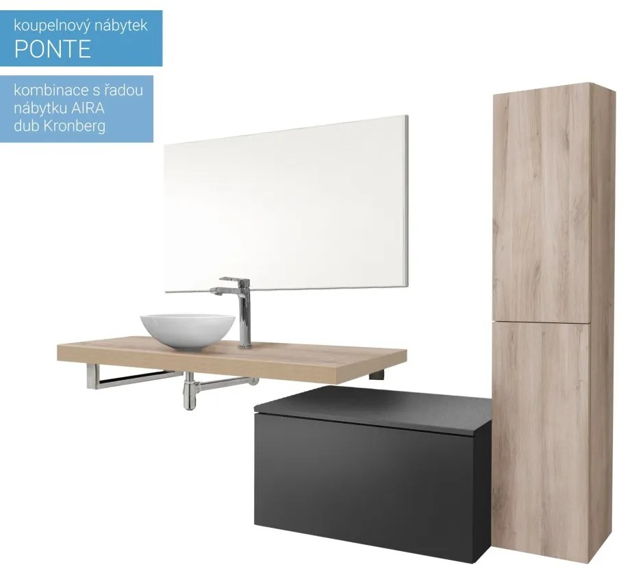Mereo, Mereo Ponte, kúpeľňová skrinka 70 cm, Multidecor, Biela Arctic, MER-CN291BIAA