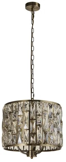 Searchlight 6583-3AB - Luster na reťazi BIJOU 3xE14/60W/230V mosadz