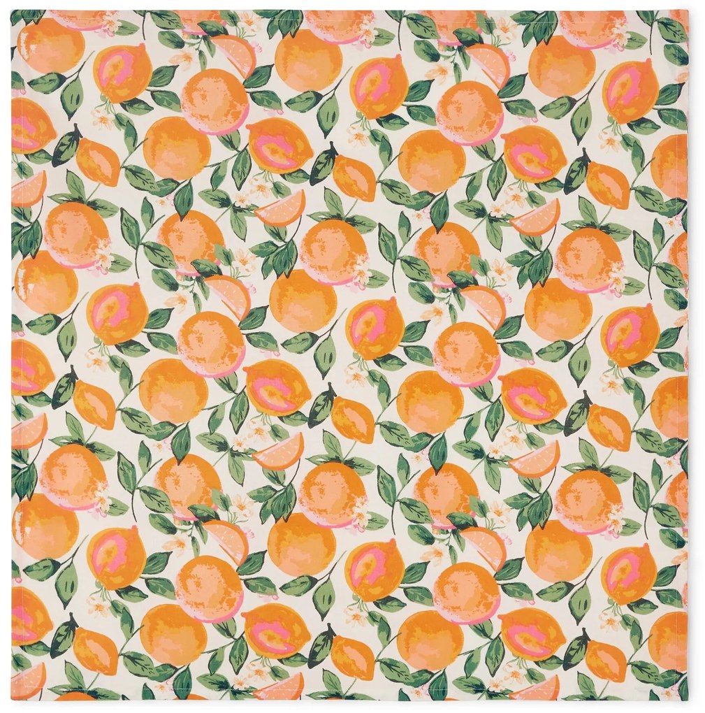 Umývateľný obrus, cca 90 x 90 cm, oranžový