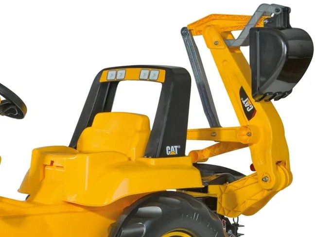 Šlapací traktor CAT s prednou aj zadnou lyžicou Rolly Toys 813001