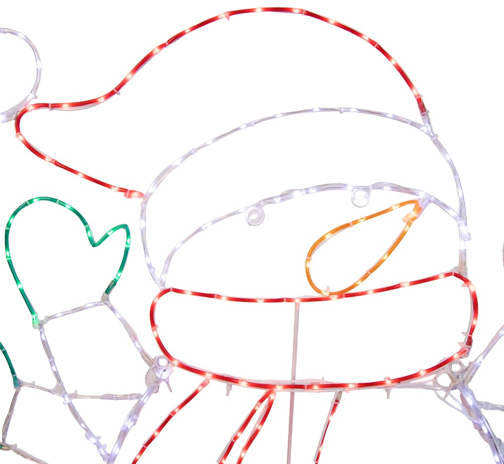 Vianočná stojaca lampa Snehuliak 116 cm vrátane LED s časovačom IP44 - Pax