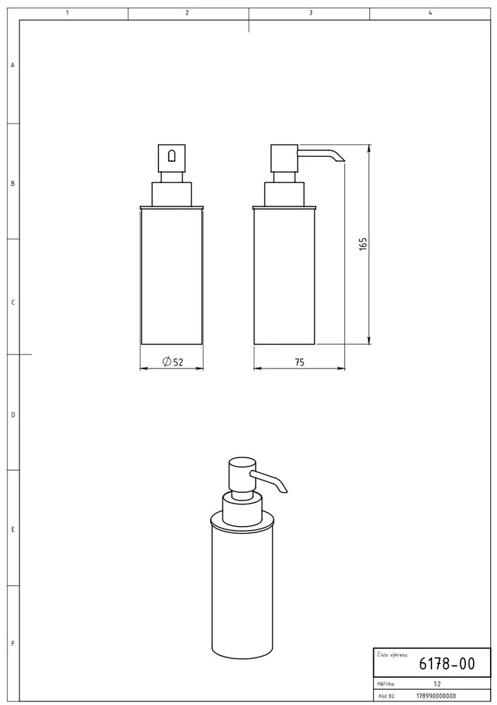 Novaservis - Dávkovač mydla na postavenie kov Metalia 1 chróm, 6178,0