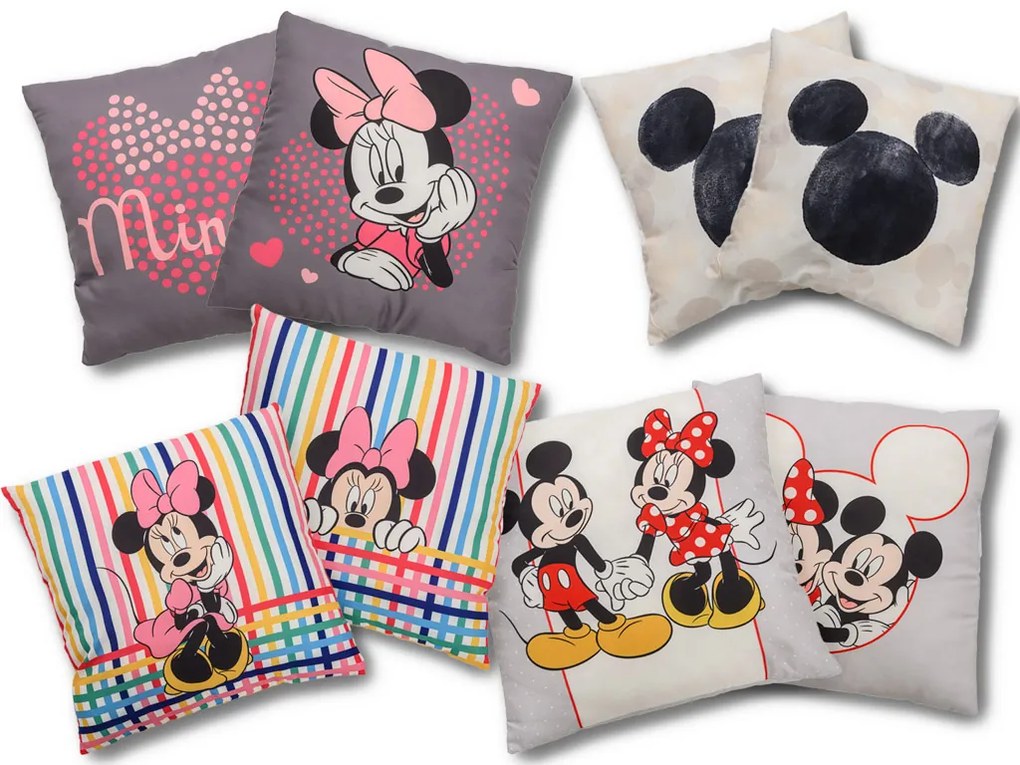 Dekoračný vankúšik MICKEY MOUSE 40x40 cm - viac farieb Farba: Krémová