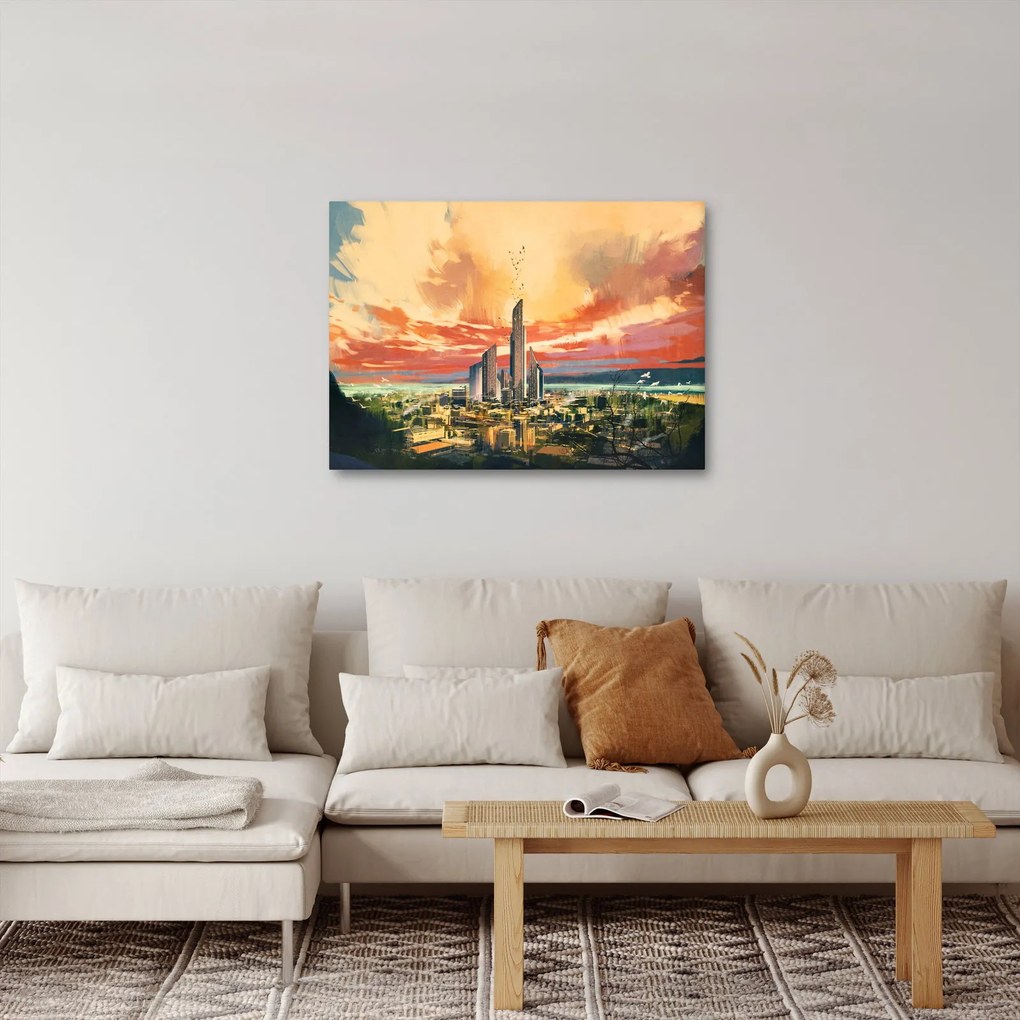 Obraz - Maľované mesto (70x50 cm)