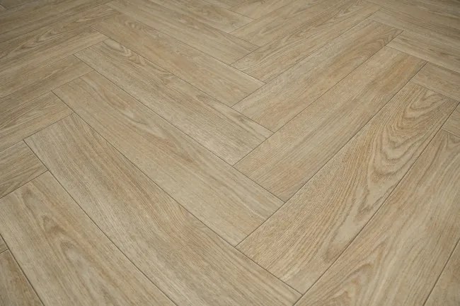 PVC podlaha Hightex Leyton 609M rybia kosť, béžová hnedá