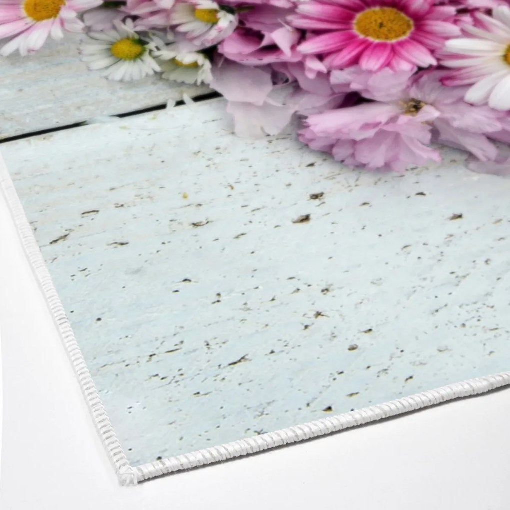 Súprava 2 kusov kúpeľňových predložiek FlowersForYou biela/ružová