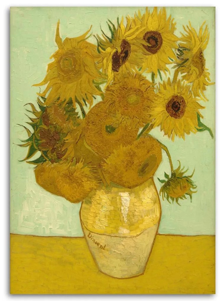 Obraz na plátně, REPRODUKCE Slunečnice - V. van Gogh - 70x100 cm