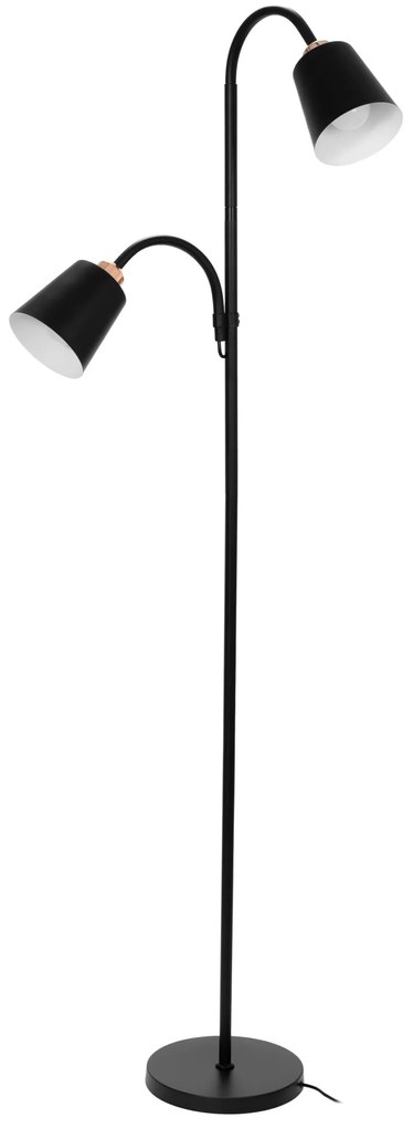 Toolight - Podlahová lampa APP924-2F, čierna, OSW-06328